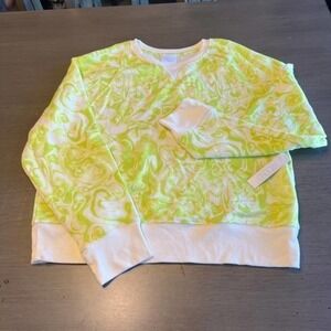 Around Tie Dye Sweatshirt Pullover Crew Neck Long Sleeve Trendy Top Size S‎